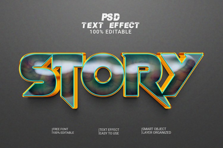 Story 3d Editable Text Effect Style example image 1