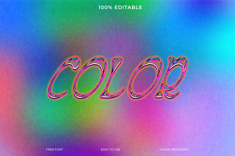 Colorful Glitch Effect Text Design example image 1