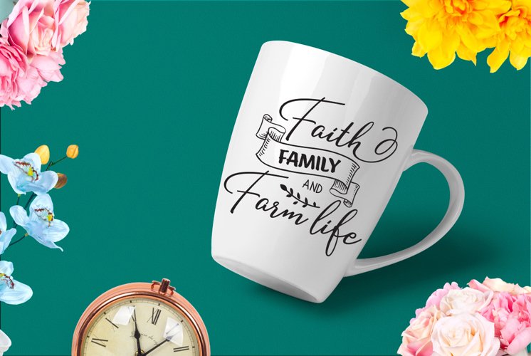 Faith Family and Farm Life SVG Cut File example image 1