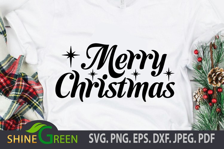 Merry Christmas SVG PNG EPS - Cricut, Sublimation example image 1