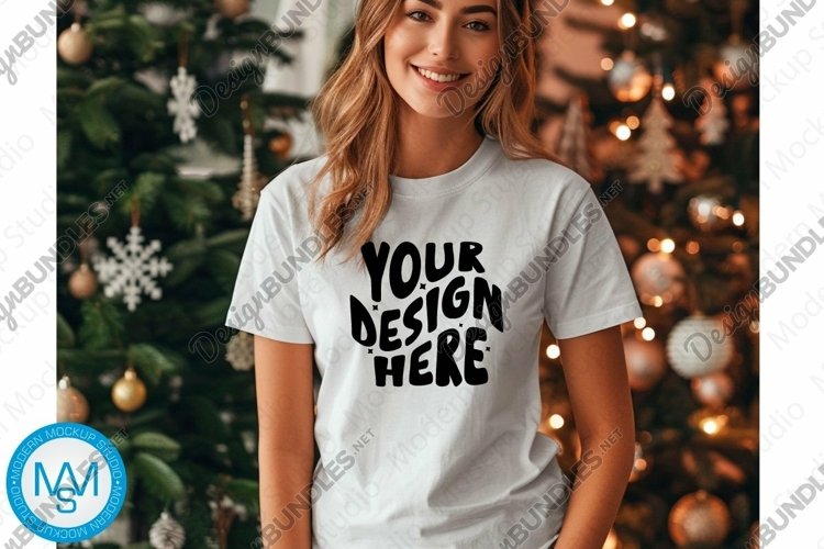 White Tshirt Mockup Image 17