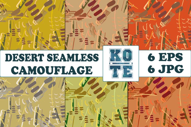 6 Seamless Military Desert Camouflage