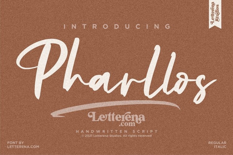 Pharllos - Handwritten Script Font example image 1