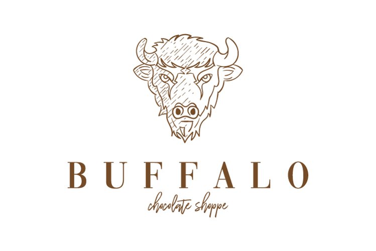 Vector of a buffalo head design on white background example image 1