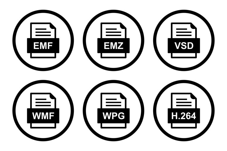 Set Of File Formats Icons example image 1