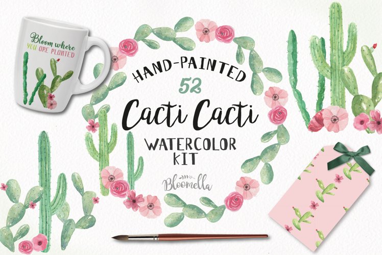 Watercolor Cactus Clipart Image 24