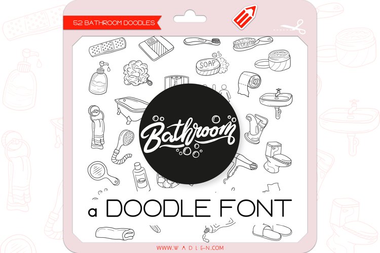 Bathroom Doodles - Dingbats Font example image 1