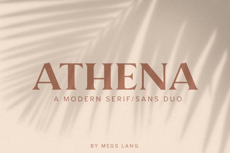 Athena // A Modern Serif & Sans Serif Font Duo example image 1