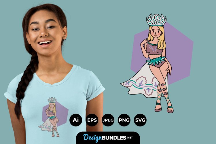 Female at the Carnival for T-Shirt Design example image 1