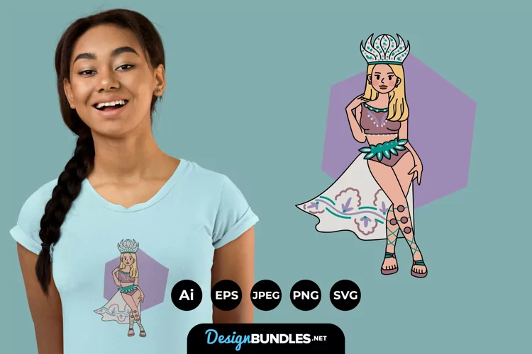 Female at the Carnival for T-Shirt Design