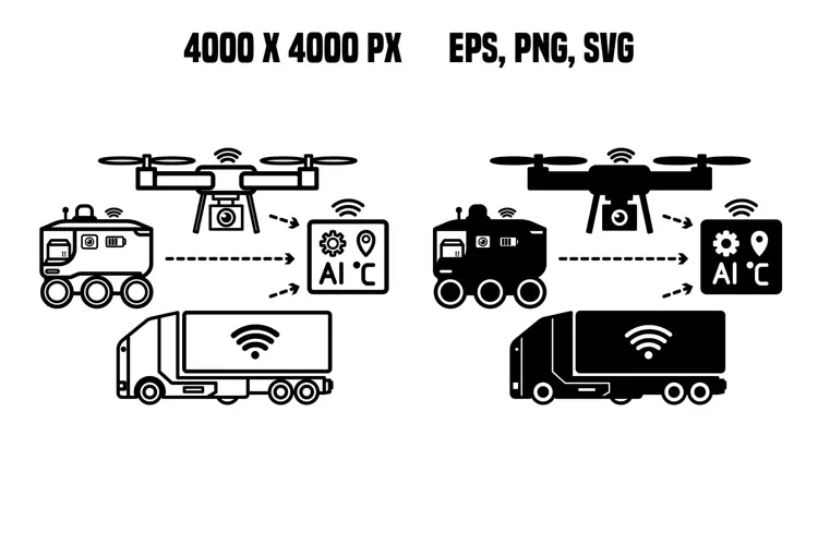 AI Fleet Management Icons