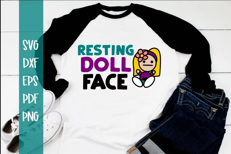 Resting Doll Face svg / Funny svg / Cut file