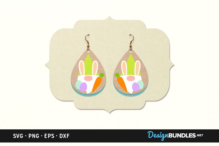 Easter Bunny Gnome Earrings Template example image 1