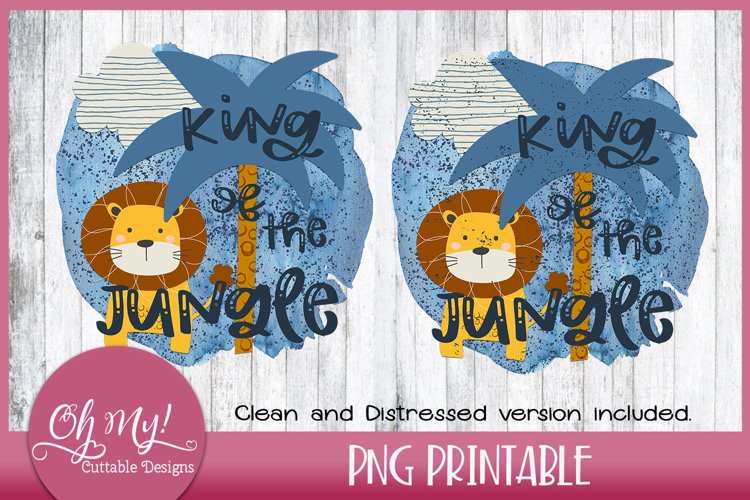 King Of The Jungle Sublimation designs for t shirts example image 1