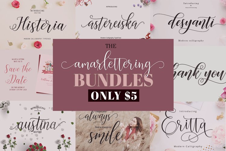 The Amarlettering Bundles Vol. I Only $5 example image 1