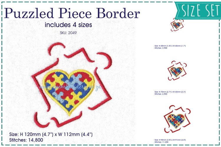 Puzzle Outline Puzzled Heart Detail Design example image 1