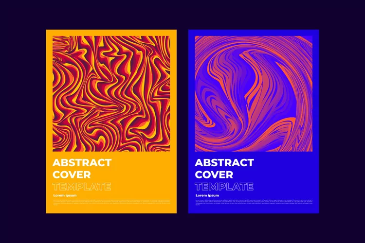Cover Vector With Colorful Liquid