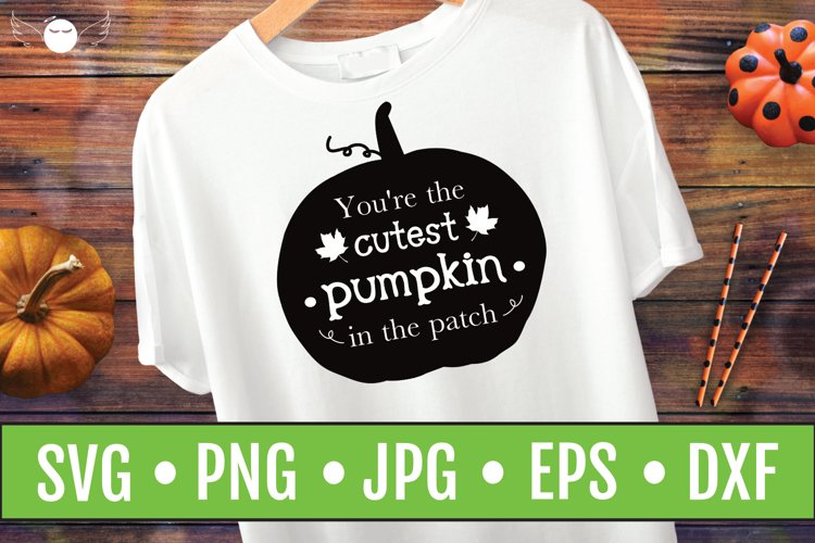 Halloween Quote SVG | Cutest Pumpkin | Halloween SVG | Cute example image 1