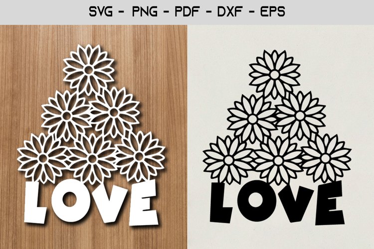 Love Sunflower Paper Template Design example image 1