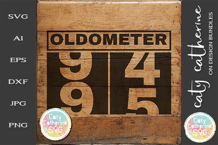 95 Ninety Five Ninety Fifth Birthday Oldometer SVG Cut File example image 1