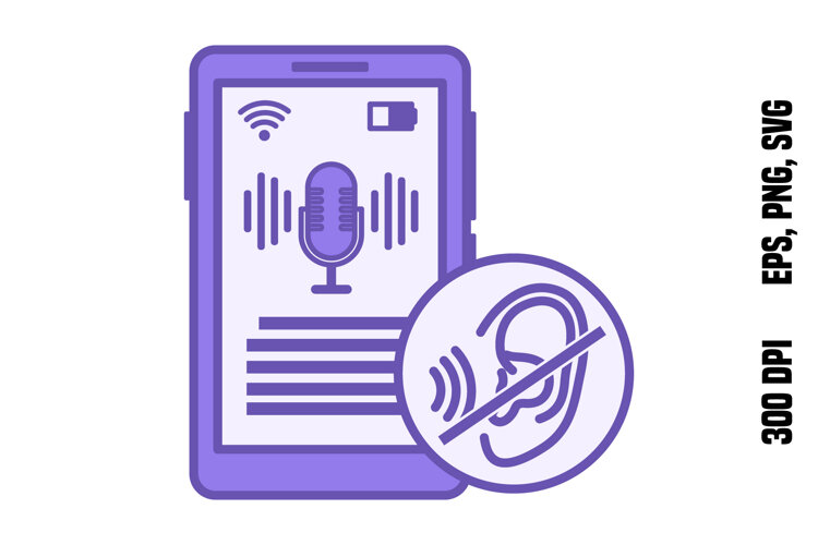 Purple Speech to Text Icon example image 1