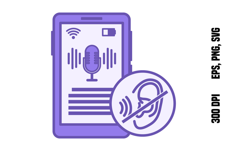 Purple Speech to Text Icon