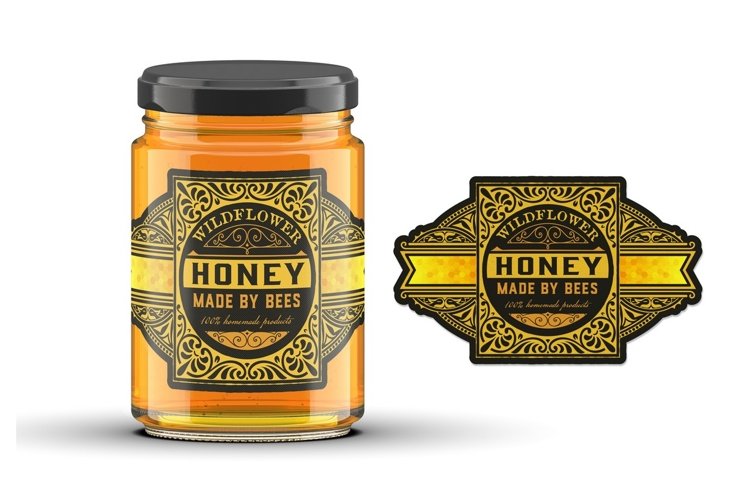 Vintage Honey Label Layout 906474 