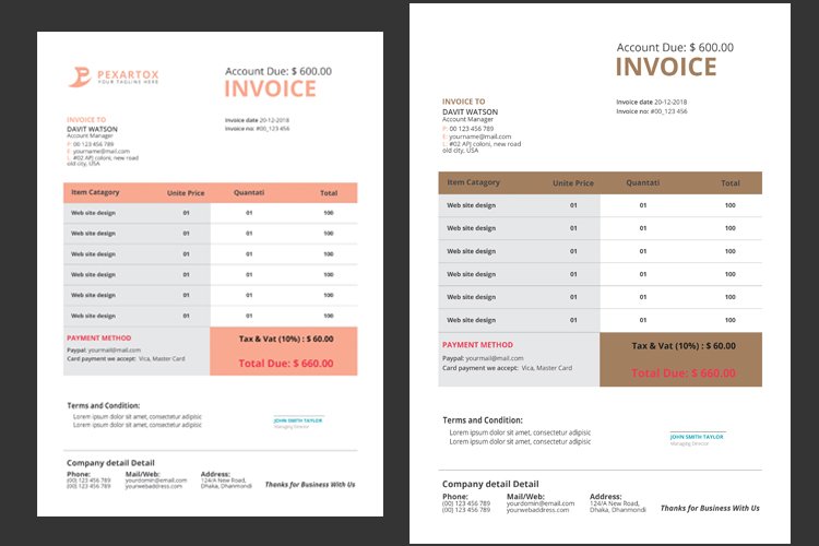 Corporate Invoice example image 1