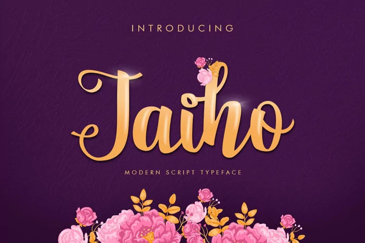 Jaiho - A Beautiful   Bold Script Duo Font