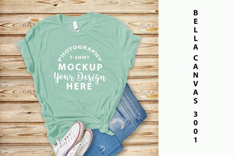 Bella Canvas 3001 Mock-up Heather Mint