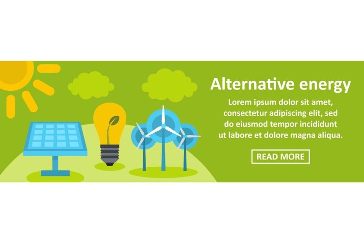 Alternative energy banner horizontal concept