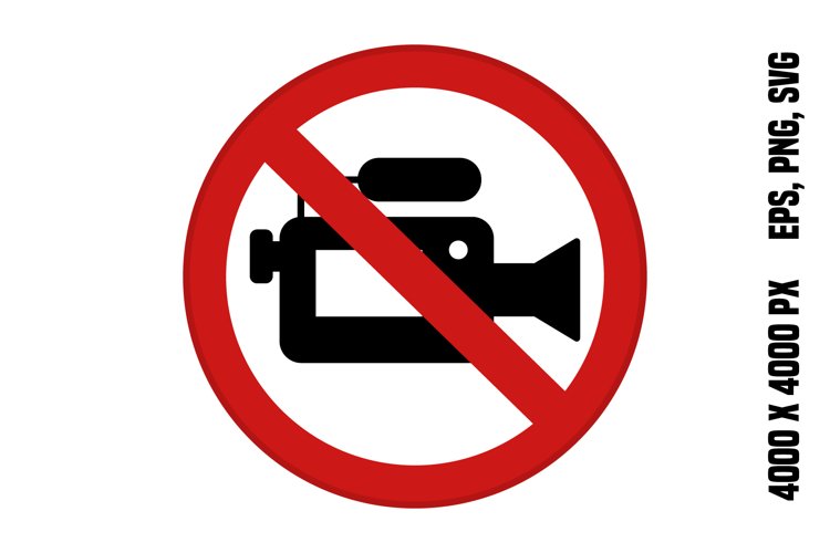 Red Sign Video Recording Or Streaming Not Allowed example image 1