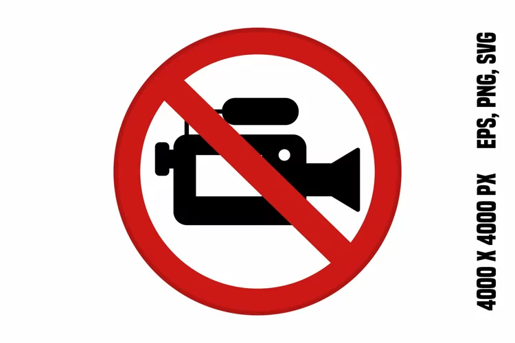 Red Sign Video Recording Or Streaming Not Allowed