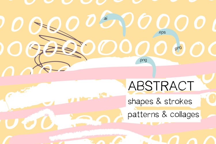 Abstract design elements. Collages & seamless patterns example image 1