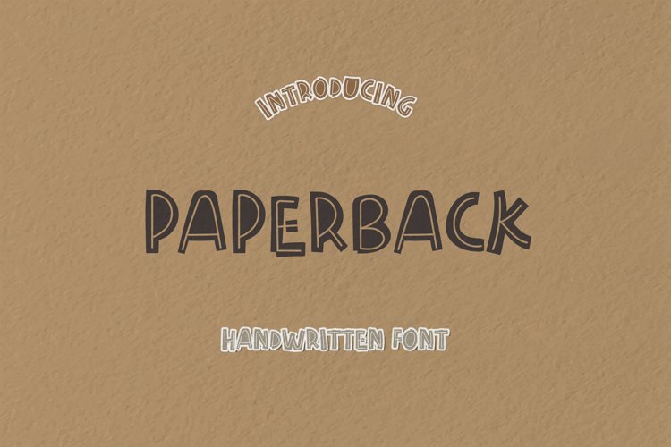 Paperback - A Double Layer Handwritten Font example image 1