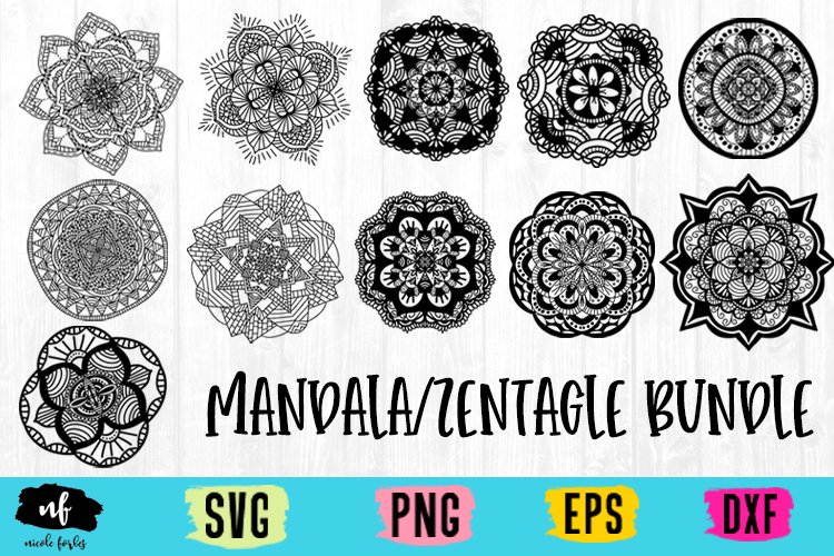 Mandala Zentagle SVG Bundle example image 1