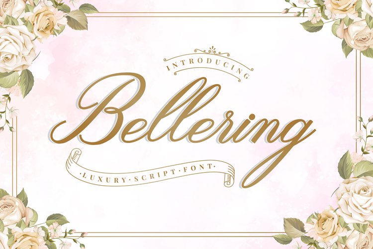Bellering - Script Font example image 1