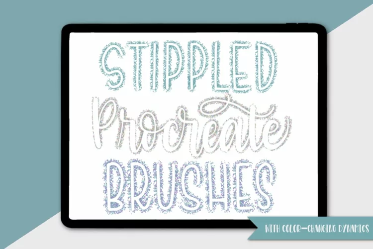 Stippling Procreate Brushes for Lettering