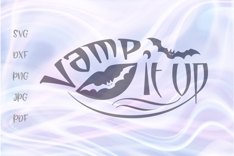 Vamp it up happy halloween vampire sign svg for cricut cut 320914
