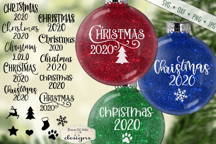 Christmas 2020 SVG | Christmas Icons | Ornament SVG DXF File example image 1