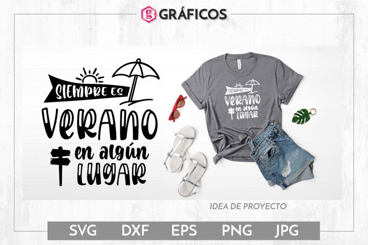 Siempre es verano en algún lugar SVG - Frases Verano example image 1