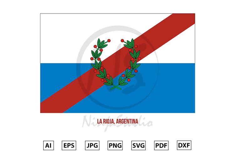 La Rioja Flag Vector. Flag of Argentina Provinces example image 1