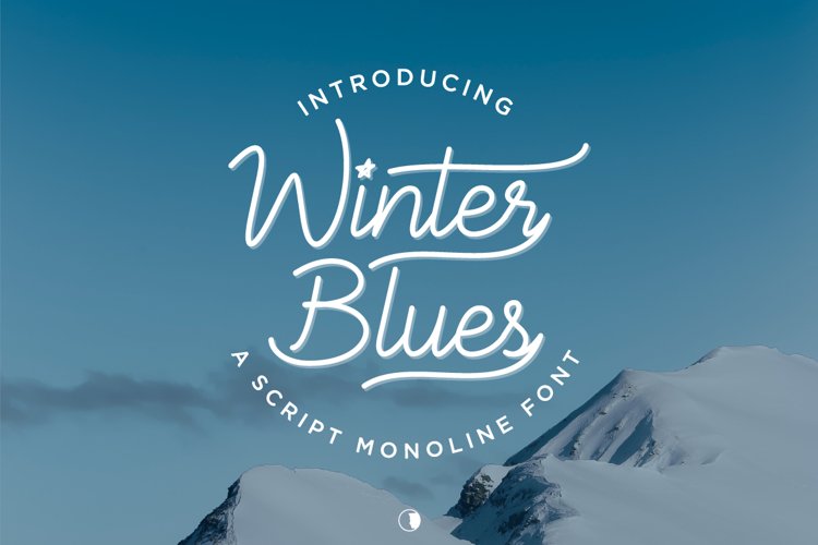 Winter Blues - modern monoline font example image 1