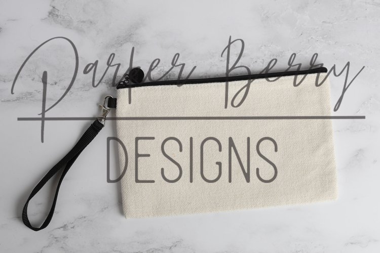 Accessory Makeup Bag on marble mockup