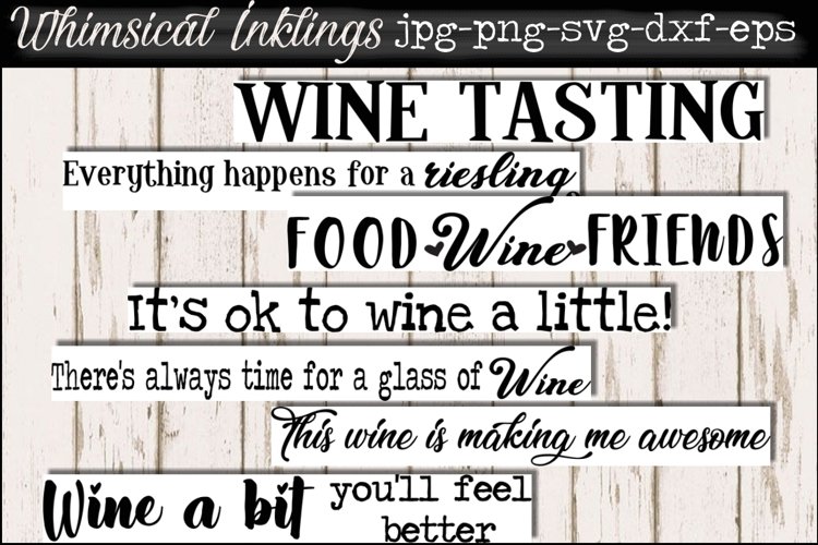 Wine Lovers Sign SVG Bundle example image 1