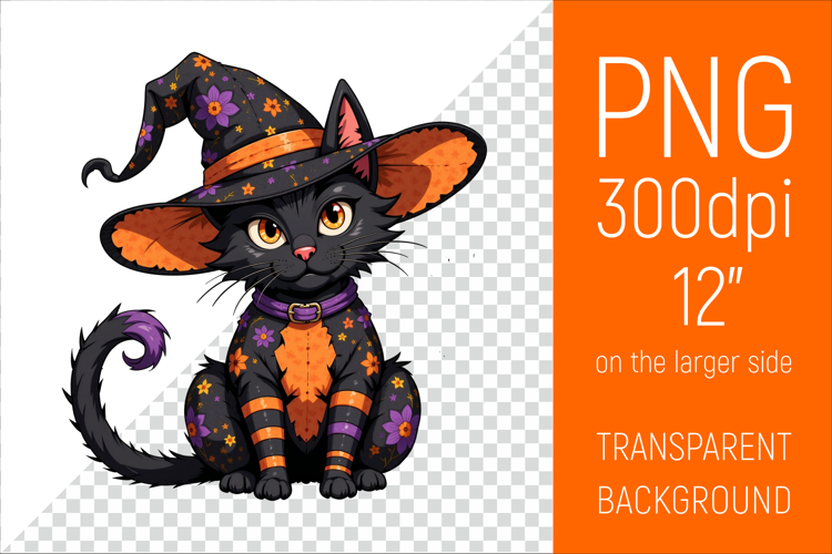 Halloween Black Cat Clipart |Halloween Party Design