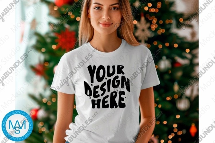 White Tshirt Mockup Image 9