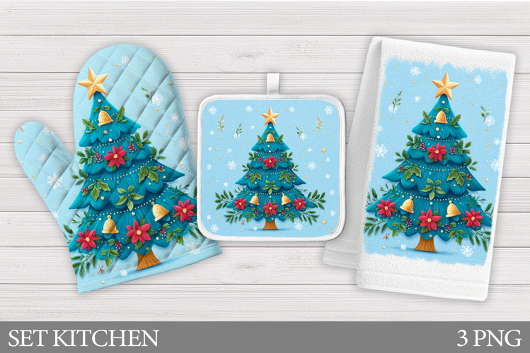 Christmas Oven Mitt Design. Christmas Square Pot Holder