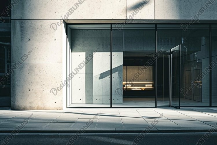 Sign Board Mockup Commercial Building Fascia Aluminium Metal
