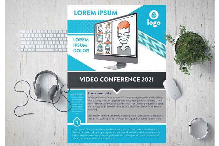 Video Conference Flyer Laout example image 1